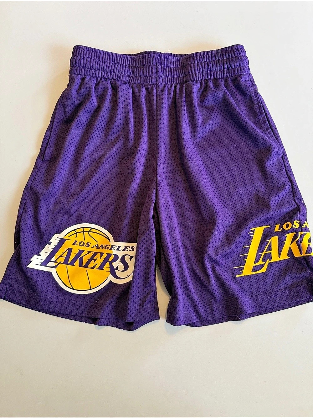 New Era Los Angeles Lakers Purple Graphic Mesh Mens Shorts Medium